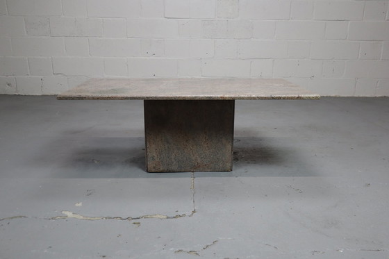 Image 1 of Minimalist Pink Granite Coffee Table, 1980'S Belgium