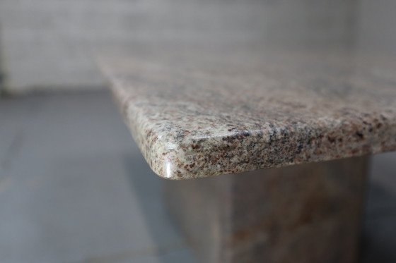 Image 1 of Minimalist Pink Granite Coffee Table, 1980'S Belgium