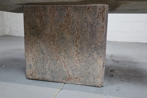 Minimalist Pink Granite Coffee Table, 1980'S Belgium