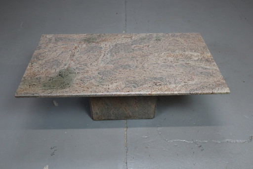 Minimalist Pink Granite Coffee Table, 1980'S Belgium