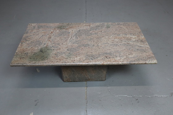 Image 1 of Minimalist Pink Granite Coffee Table, 1980'S Belgium