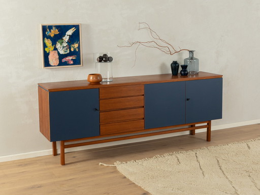 vintage sideboard with dark blue formica