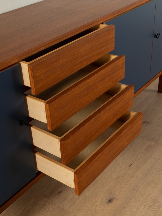 Image 1 of credenza vintage con formica blu scuro