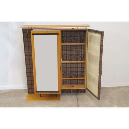 Perchero multiusos vintage de madera de fresno y metal de AGP - Holz, Alemania, 1960