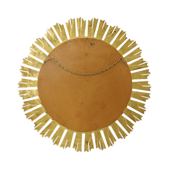 Image 1 of Xl Gold Coloured Sun Mirror 60Cm