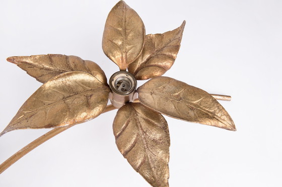 Image 1 of Vintage brass wall light from the 1970s