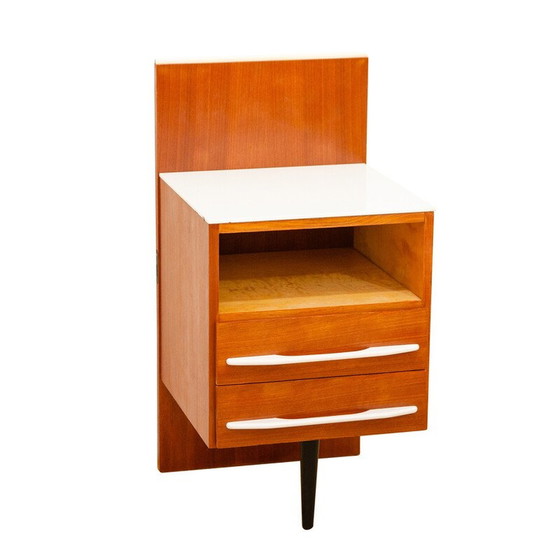 Image 1 of Vintage mahogany and beech wood nightstand by Mojmír Požár for Up Závody, Czechoslovakia 1960