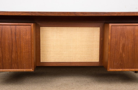 Image 1 of Danish Teak Executive Desk Model 206 By Arne Vodder For Sibast 1960.