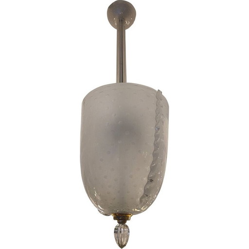 Vintage Murano glass pendant lamp by Barovier and Toso, 1940
