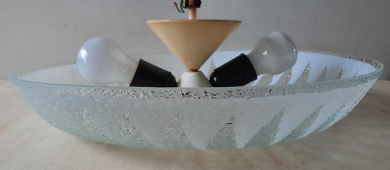 Image 1 of 1950s Ceiling Lamp, Glass Scale Lamp