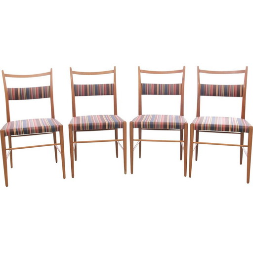 Set of 4 vintage Scandinavian chairs by Yngve Ekstrom