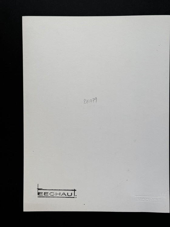 Image 1 of Set Of 2 Artworks. Abstract Composition. Eugène Eechaut (1928-2019)