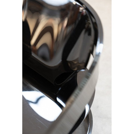 Image 1 of Vintage armchair model 4801 in black rubber polycarbonate by Colombo and Joe for Kartell, Italy 1980