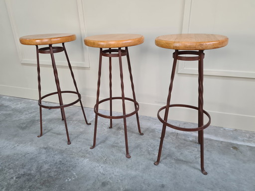 3 X Brutalist 60S Barstools