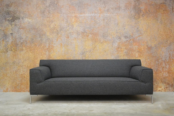 Image 1 of NEW upholstered dark grey fabric Design on Stock Bloq sofa