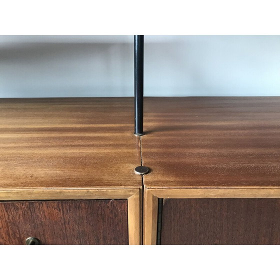 Image 1 of Vintage black lacquered metal storage cabinet by Peter Hayward for Vanson, UK 1950