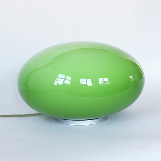Image 1 of Lampada da tavolo vintage a forma di sfera di vetro XL