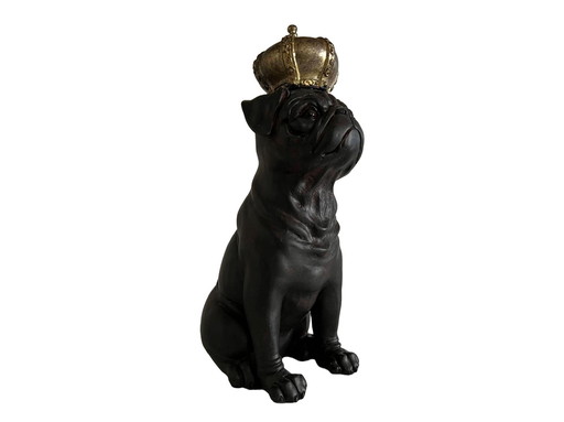 Royal Sitting Pug Statue - 30 Cm High