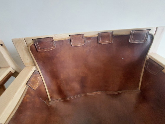 Image 1 of 2x Vintage Saddle Leather Loungechairs