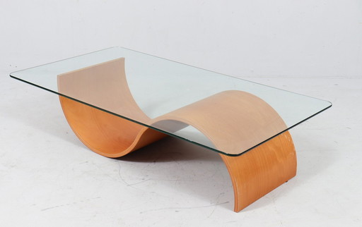 Coffee table in organic form, teak, Italy, 1980s