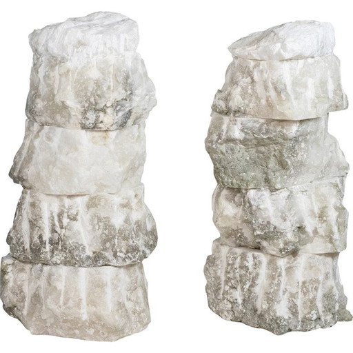 Coppia di lampade vintage in alabastro