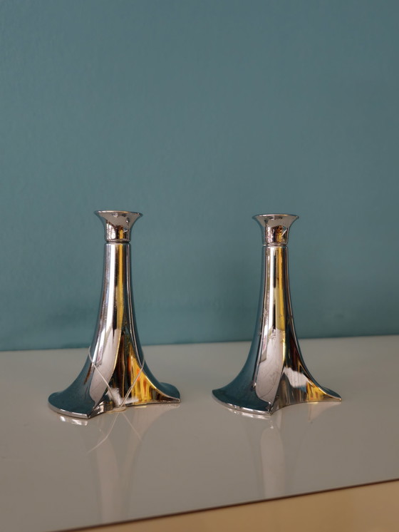 Image 1 of Set WMF Germany Silver-plated Vintage Candlesks Bougeoirs Bougeoirs