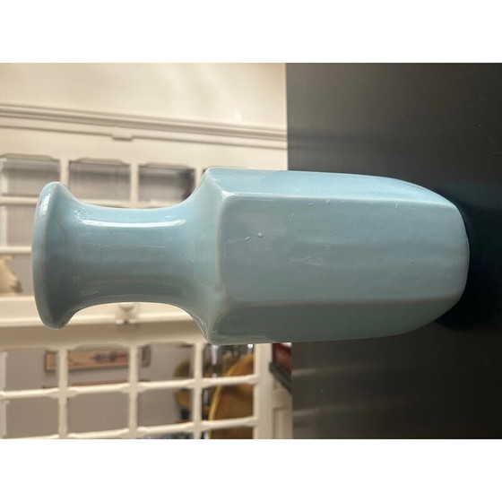 Image 1 of Vaso vintage in ceramica blu smaltata per Scheurich West, Germania Ovest 1970