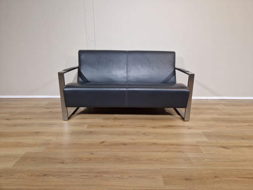 Montel Apple 2 Seater Sofa Anthracite Leather Design