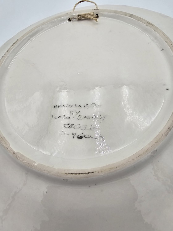 Image 1 of Grecian Hind and Flowers Decorative Plate