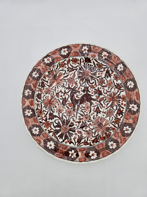 Grecian Hind and Flowers Decorative Plate