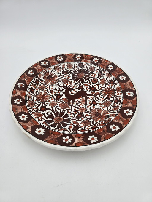 Grecian Hind and Flowers Decorative Plate