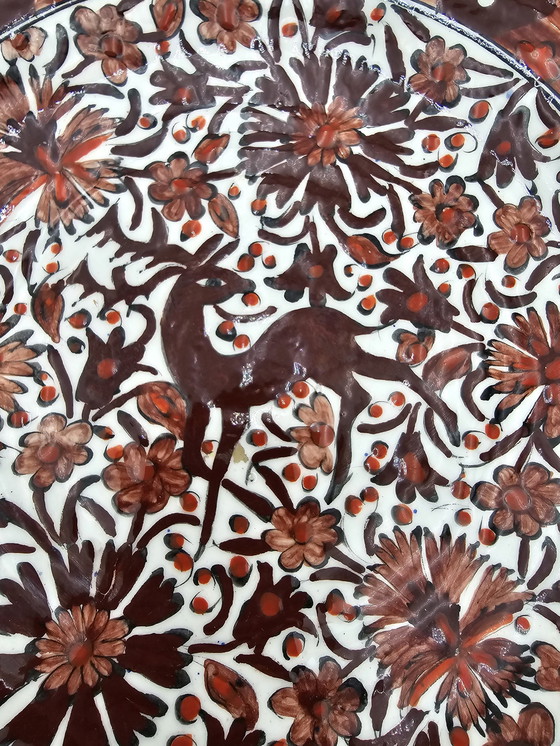 Image 1 of Grecian Hind and Flowers Decorative Plate