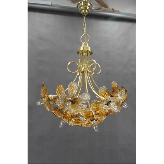Image 1 of Vintage Murano glass chandelier, Italy 1990s