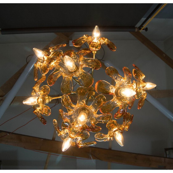 Image 1 of Vintage Murano glass chandelier, Italy 1990s