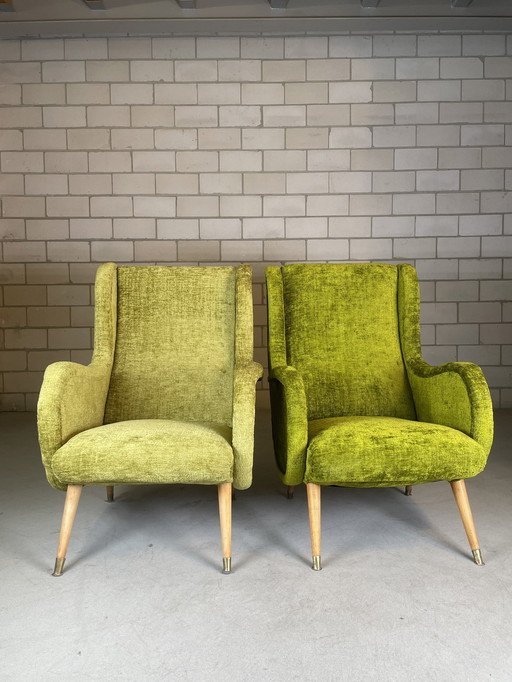 2X Italian Design 1950s Armchair