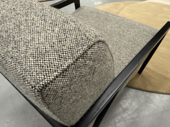 Image 1 of Harvink Splinter Armchair Gray Wool Fabric Black Frame