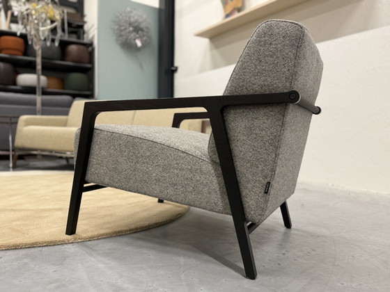 Image 1 of Harvink Splinter Armchair Gray Wool Fabric Black Frame