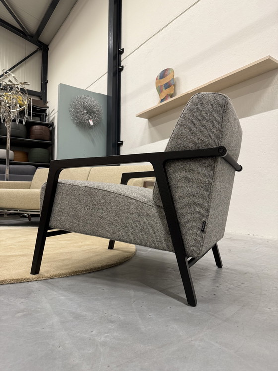 Image 1 of Harvink Splinter Armchair Gray Wool Fabric Black Frame