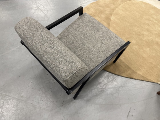 Image 1 of Harvink Splinter Armchair Gray Wool Fabric Black Frame