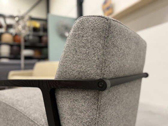 Image 1 of Harvink Splinter Armchair Gray Wool Fabric Black Frame