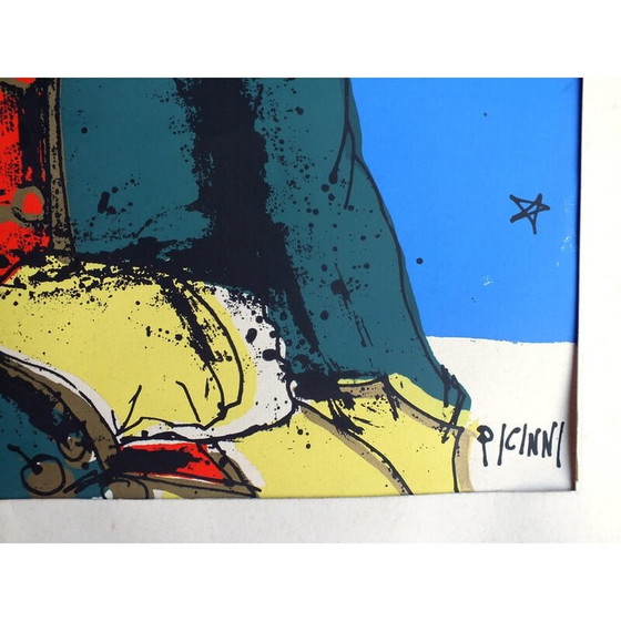Image 1 of Vintage silkscreen by Gennaro Picinni, Italy 1970