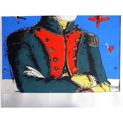 Vintage silkscreen by Gennaro Picinni, Italy 1970