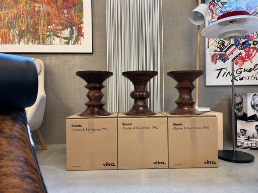 3X Vitra Eames Stools