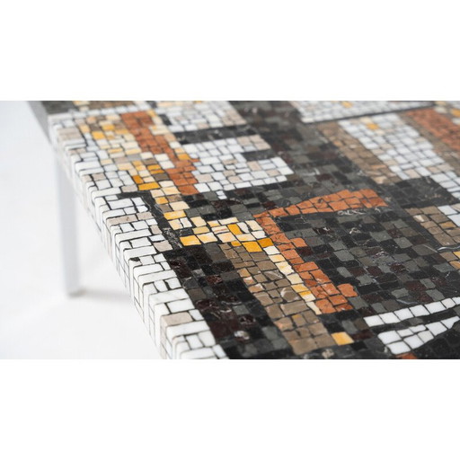 Vintage mosaic coffee table, 1970