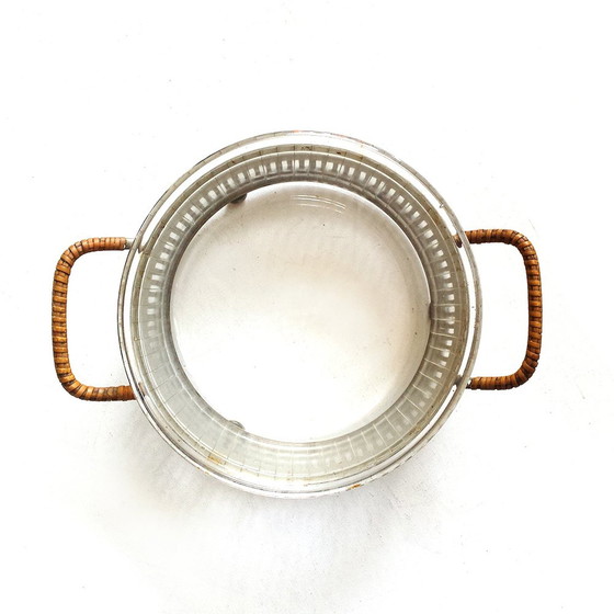 Image 1 of Ciotola vintage con manici in rattan di Pyrex Sedlex