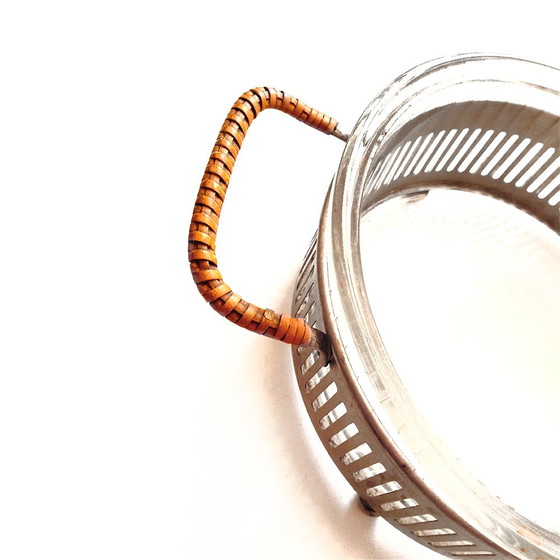 Image 1 of Ciotola vintage con manici in rattan di Pyrex Sedlex