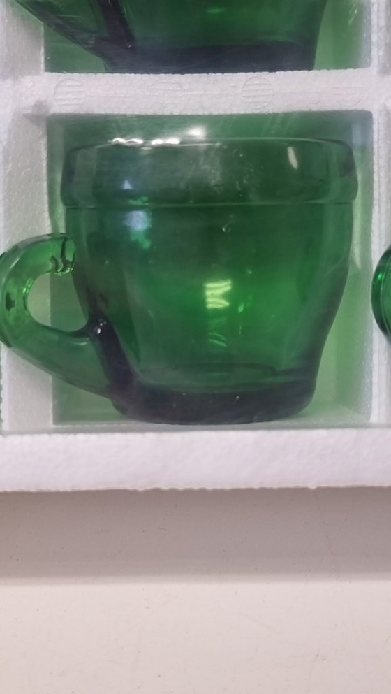 Image 1 of 2046 Vintage Design Green Cups And Saucers