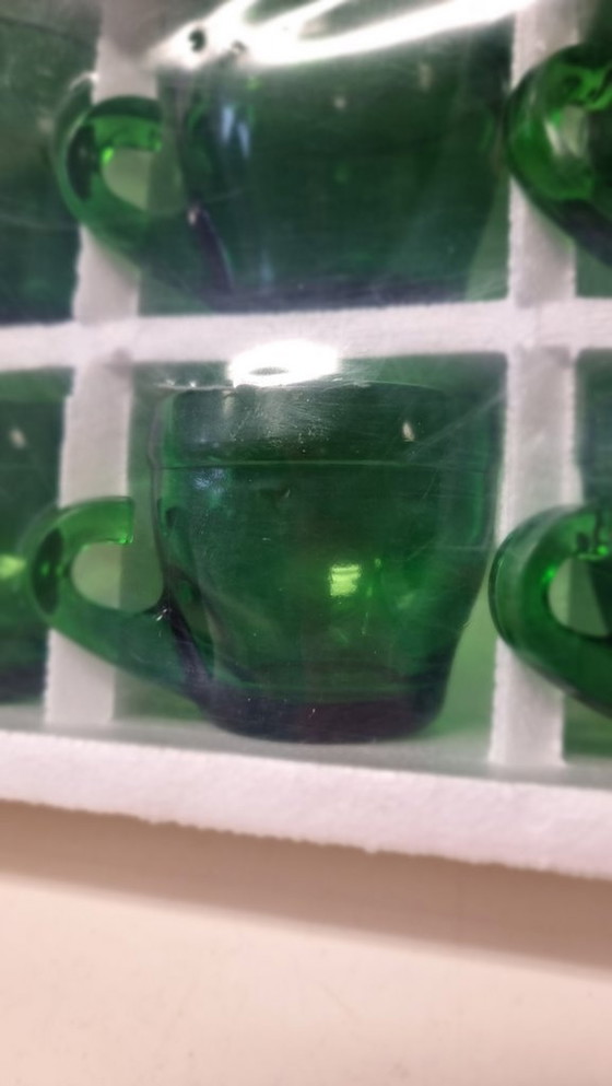 Image 1 of 2046 Vintage Design Green Cups And Saucers