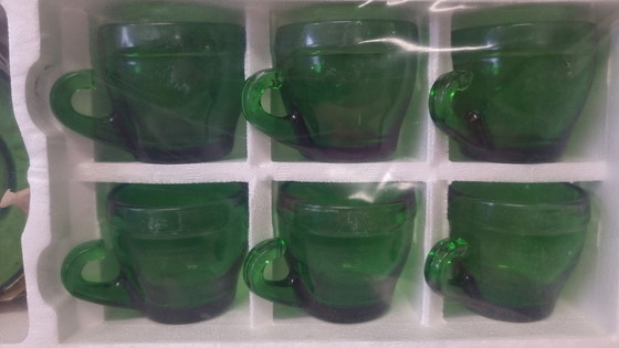 Image 1 of 2046 Vintage Design Green Cups And Saucers