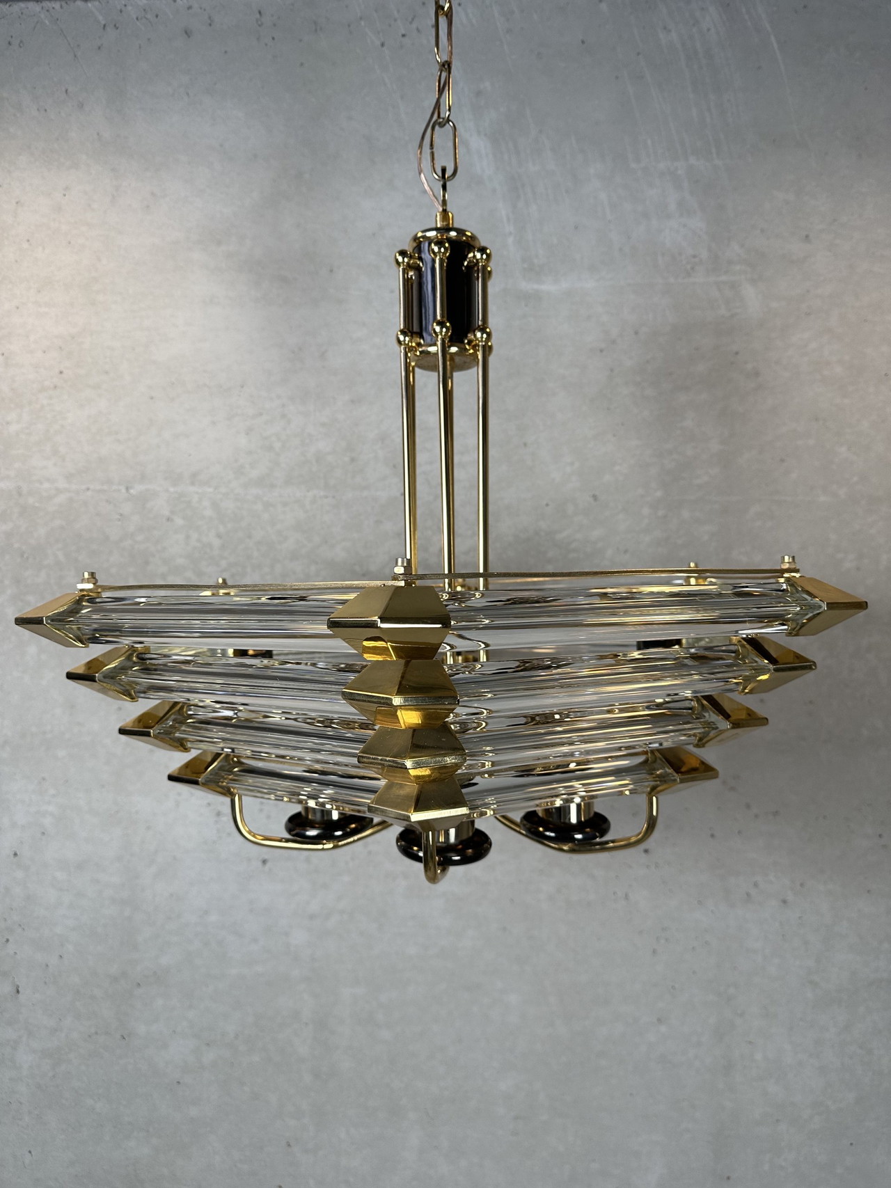 Lustre hexagonal vintage Bakalowits & Sohne